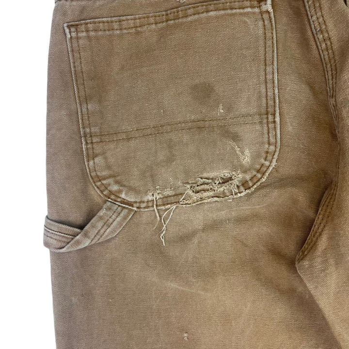Dickies Carpenter Workwear Distressed Trousers Brown