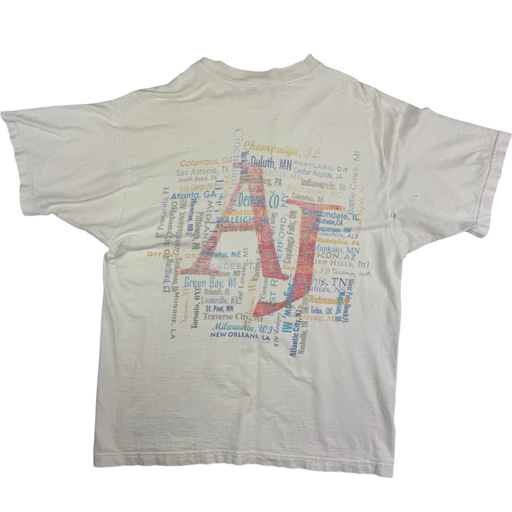 Vintage Allen Jackson 1996 Graphic Tour Distressed T-shirt White