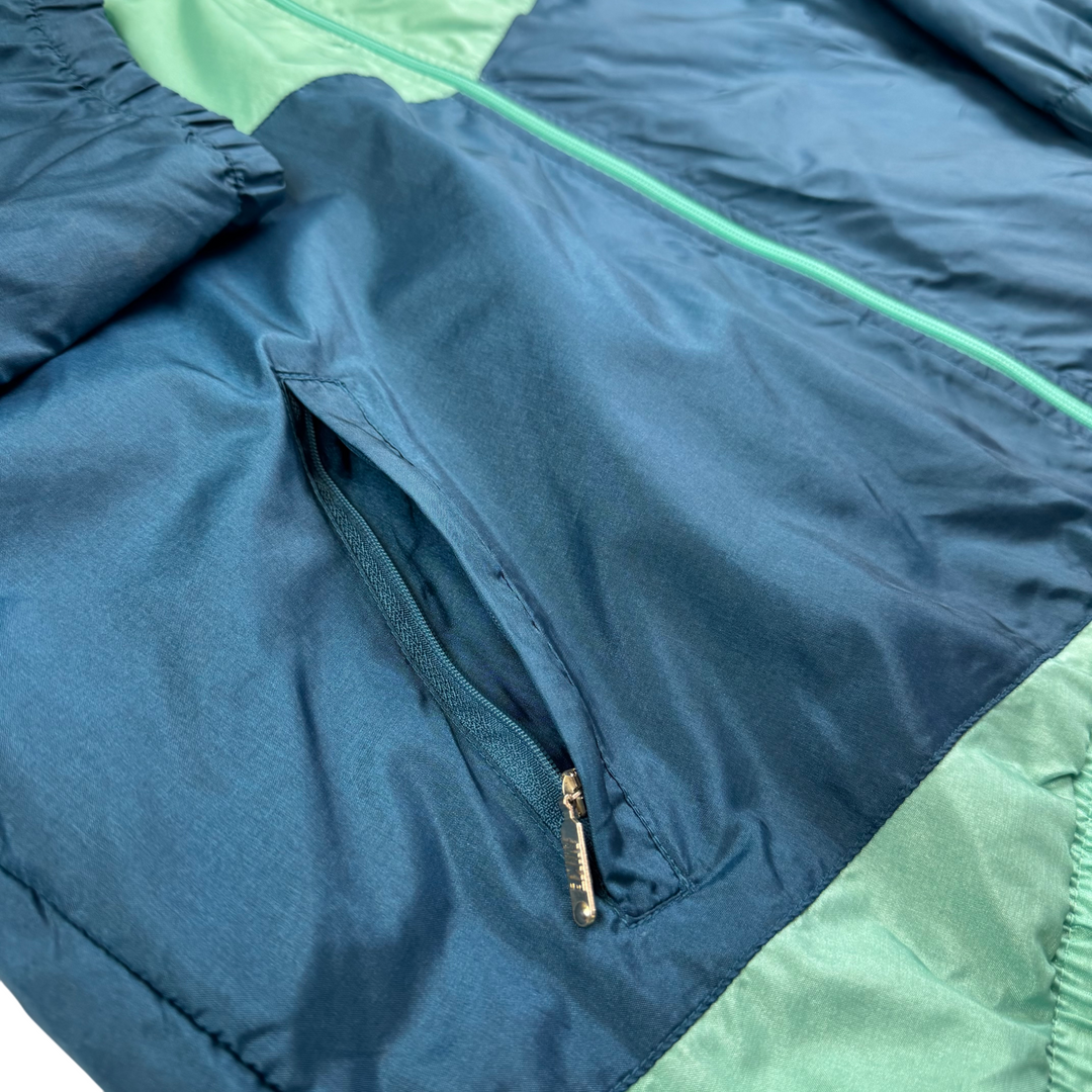 Nike 90's Classic Sports Full-Zip Embroidered Track Jacket Blue Teal