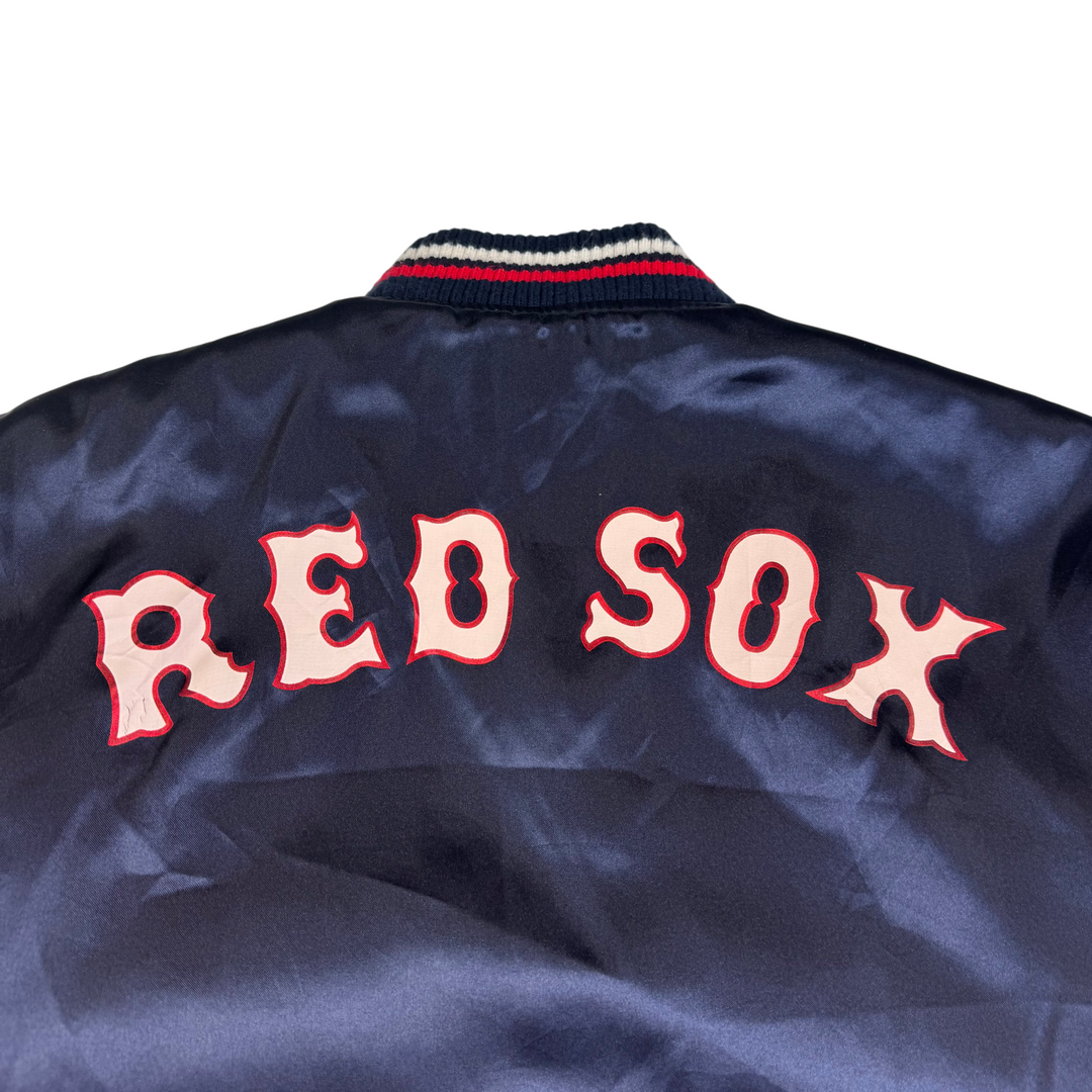 Vintage Majestic Cooperstown Boston Red Sox MLB Varsity Jacket Navy Red