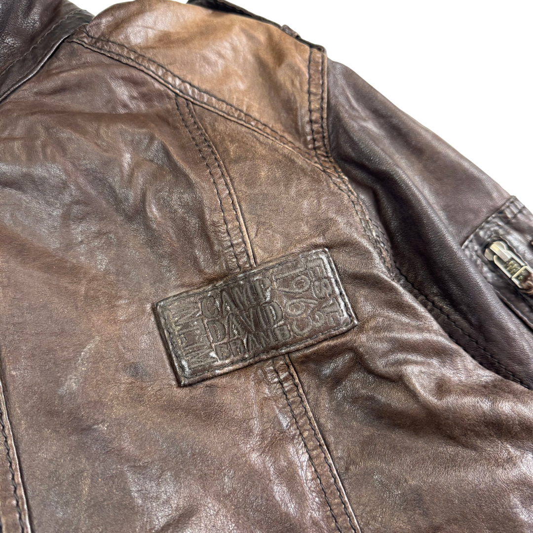 Camp David Leather Jacket Brown