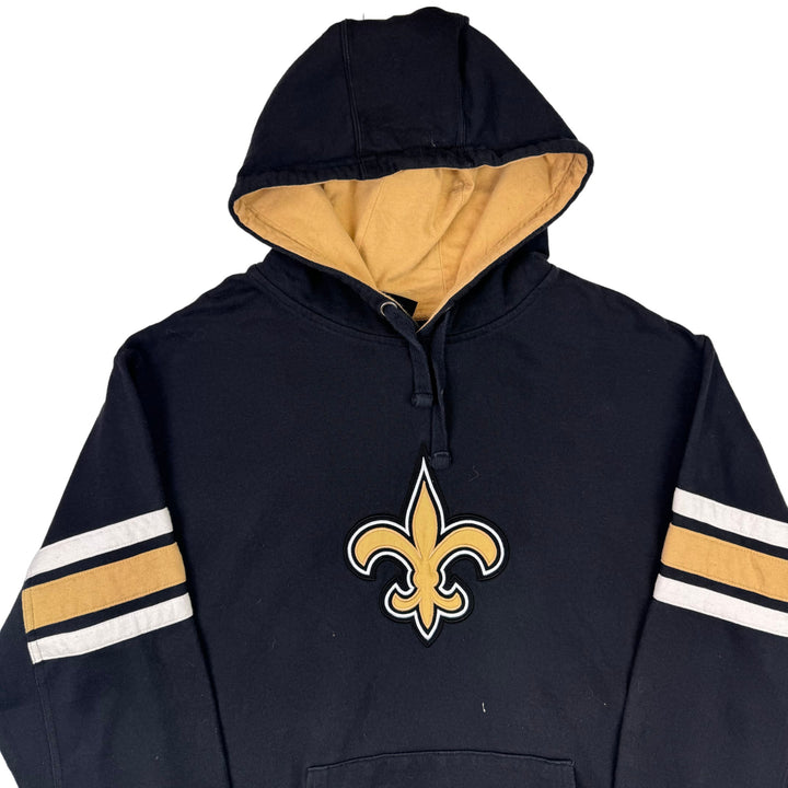 NFL New Orleans Saints Pullover Embroidered Hoodie Black