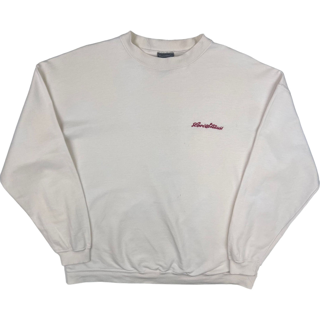 Vintage Levi Strauss Embroidered Logo Sweatshirt Cream