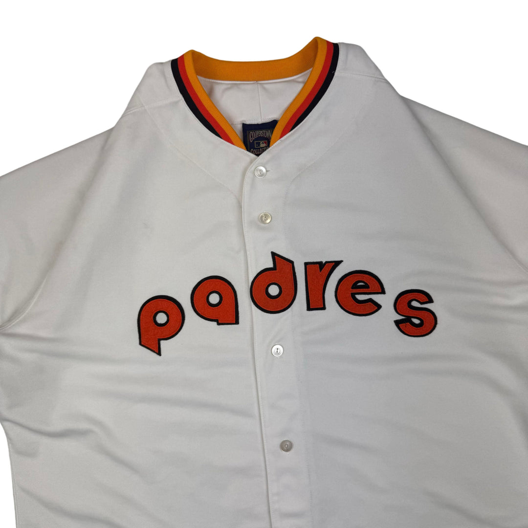 Vintage San Diego Padres 1984 Majestic Cooperstown Collection Baseball Jersey White Orange Rare