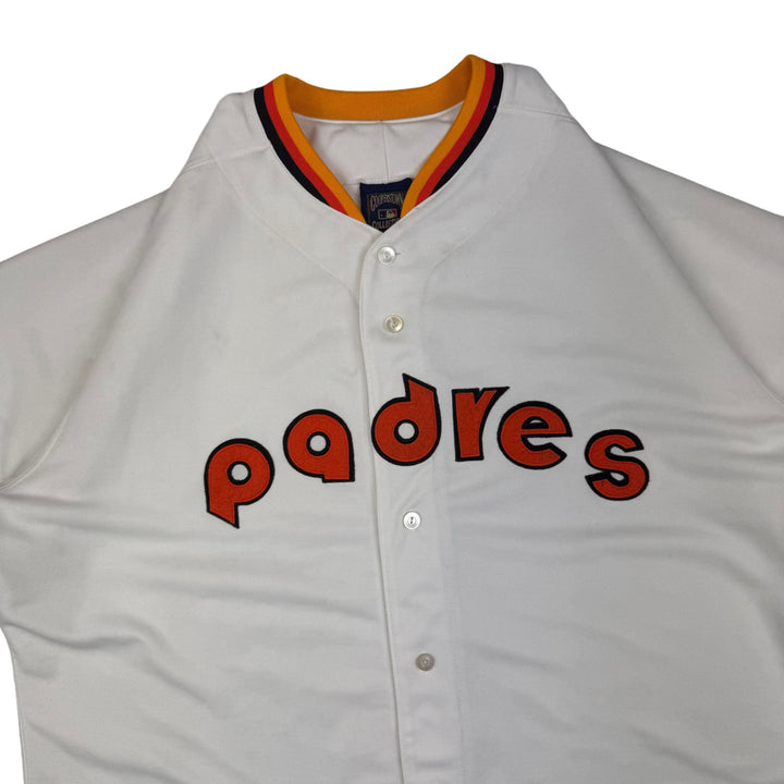 Vintage San Diego Padres 1984 Majestic Cooperstown Collection Baseball Jersey White Orange Rare