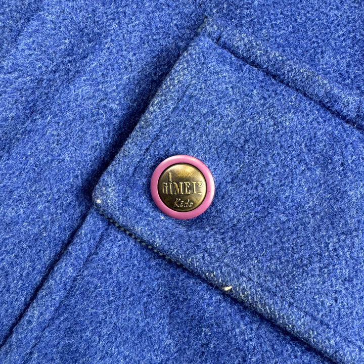 Vintage Gimel Full-Zip Wool Barn Coat Jacket Blue