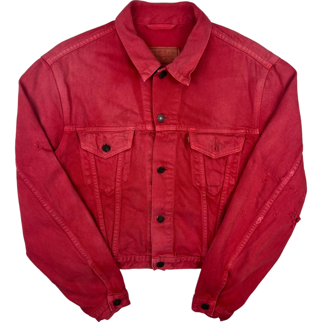 Levi's 90's Denim Trucker Distressed Jacket Red