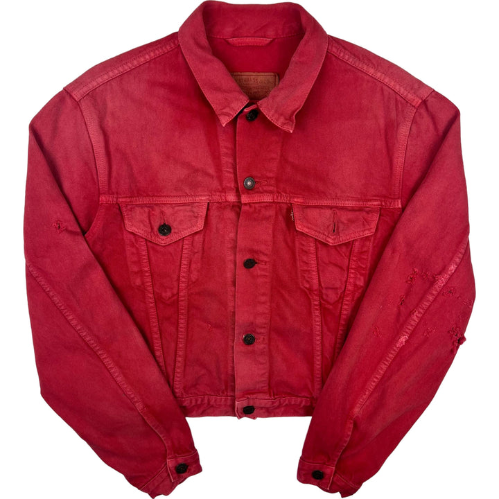 Levi's 90's Denim Trucker Distressed Jacket Red