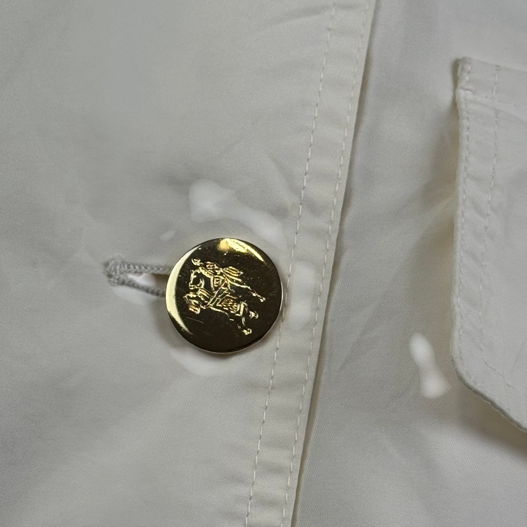 Vintage Burberrys 80's Double-Breasted Short Trench Coat White