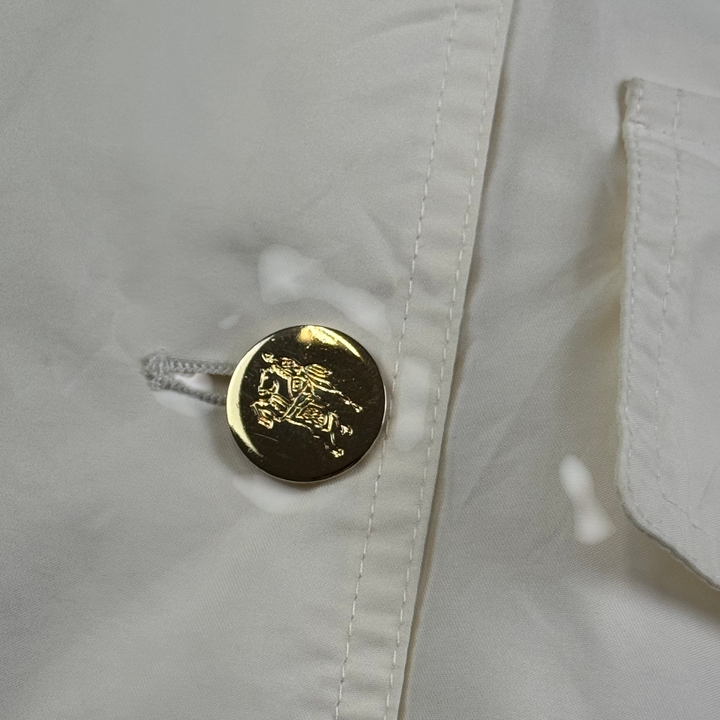 Vintage Burberrys 80's Double-Breasted Short Trench Coat White