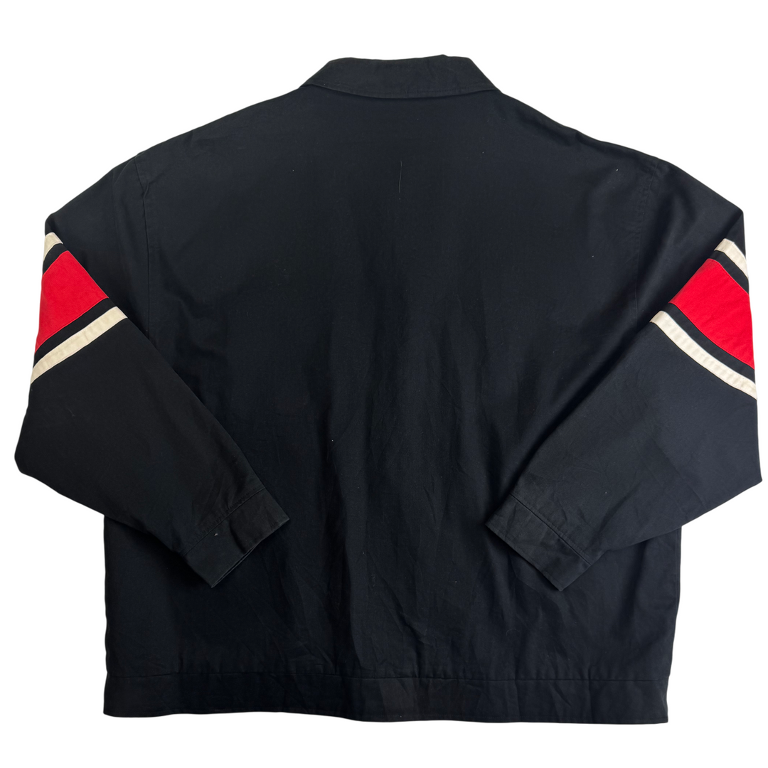 Vintage Harley-Davidson Checkered Flag Sports Racing Jacket Black