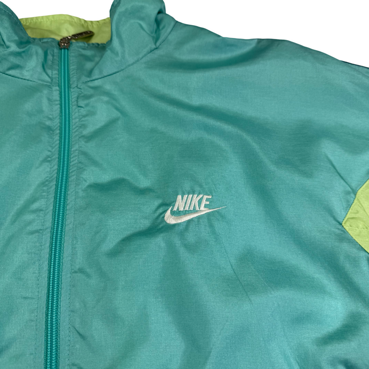 Nike 90's Classic Sports Full-Zip Embroidered Track Jacket Blue Teal