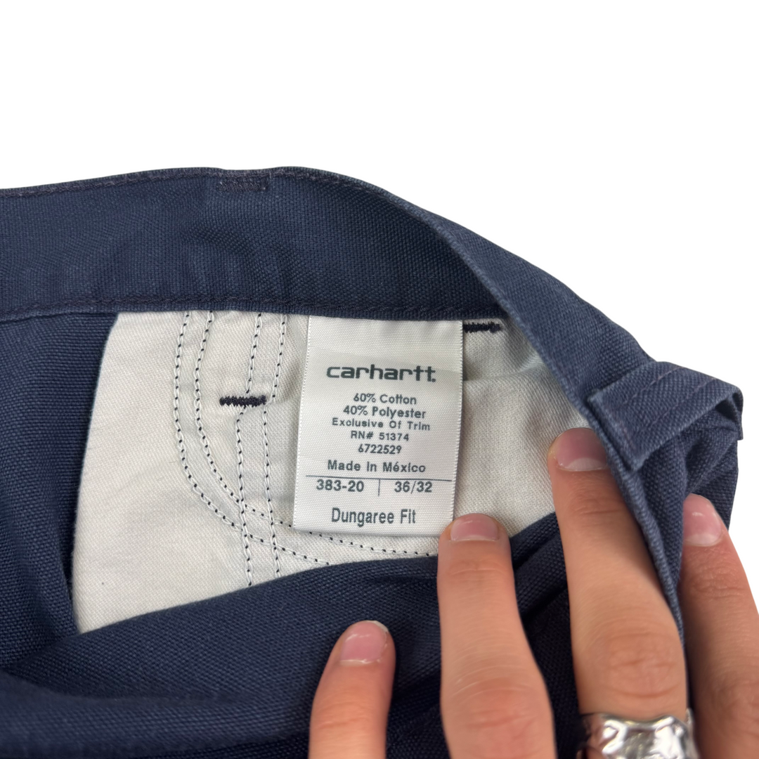 Carhartt Wide Leg Workwear Trousers Navy