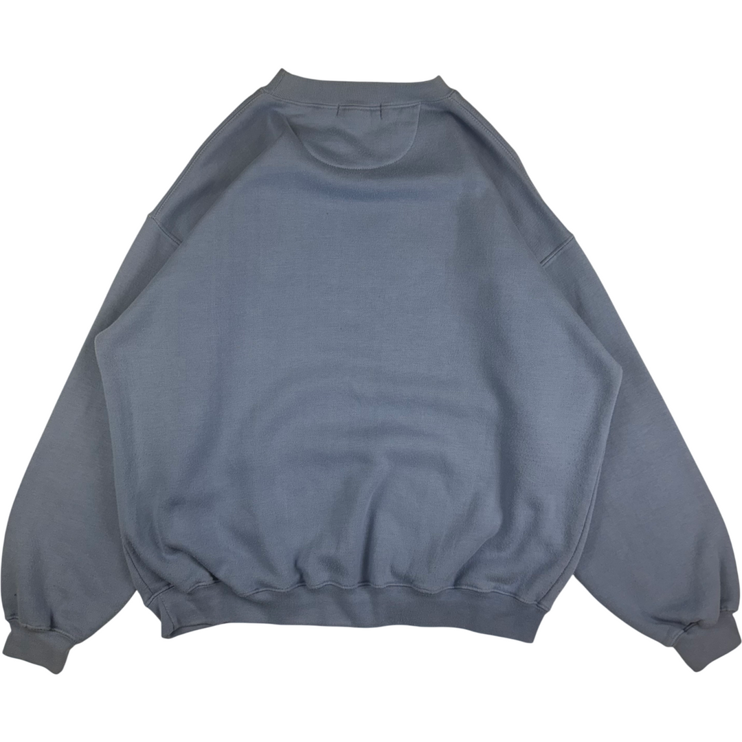 Naf Naf 90's Embroidered Graphic Sweatshirt Baby Blue