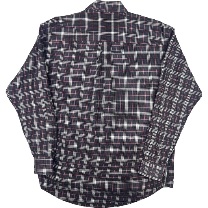 Vintage Burberry London Nova Check Long Sleeve Shirt Grey Red
