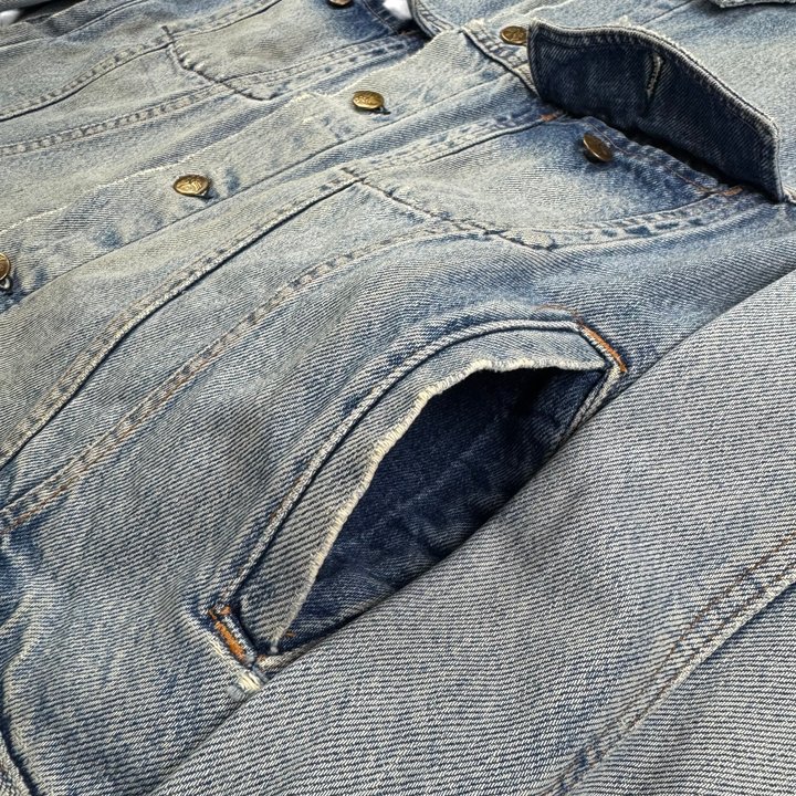 Avirex 90's Distressed Denim Jacket Blue