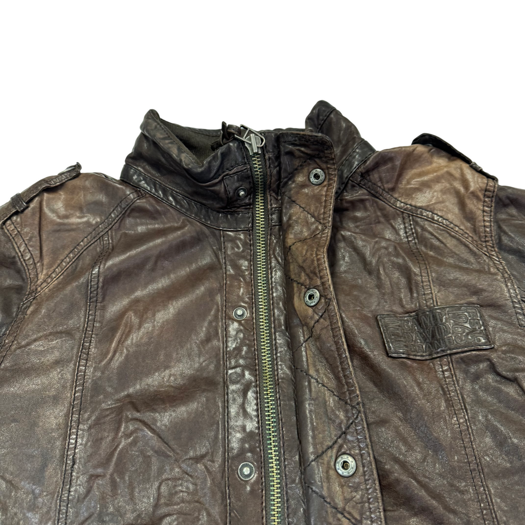 Camp David Leather Jacket Brown