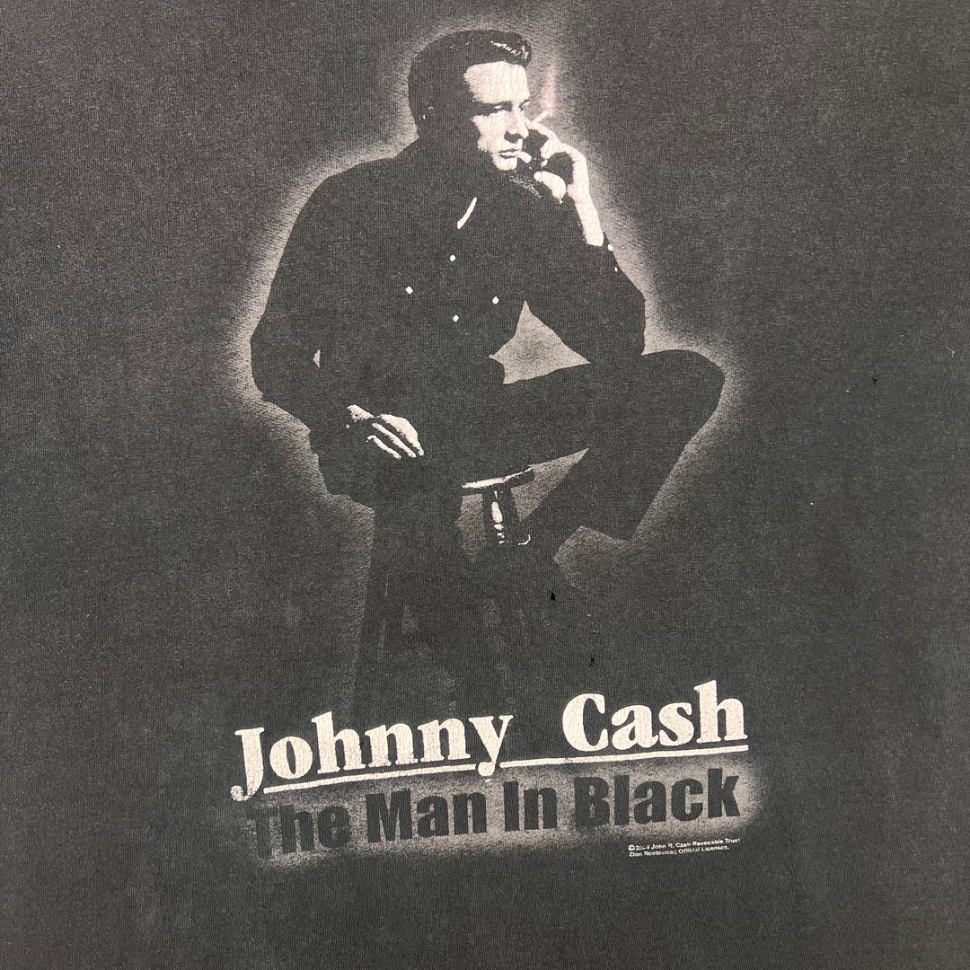 Vintage 2004 Johnny Cash The Man In Black Zion T-shirt Black