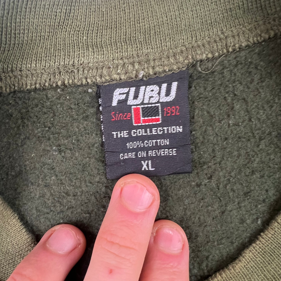 FUBU Collection Embroidered Logo Sweatshirt Green