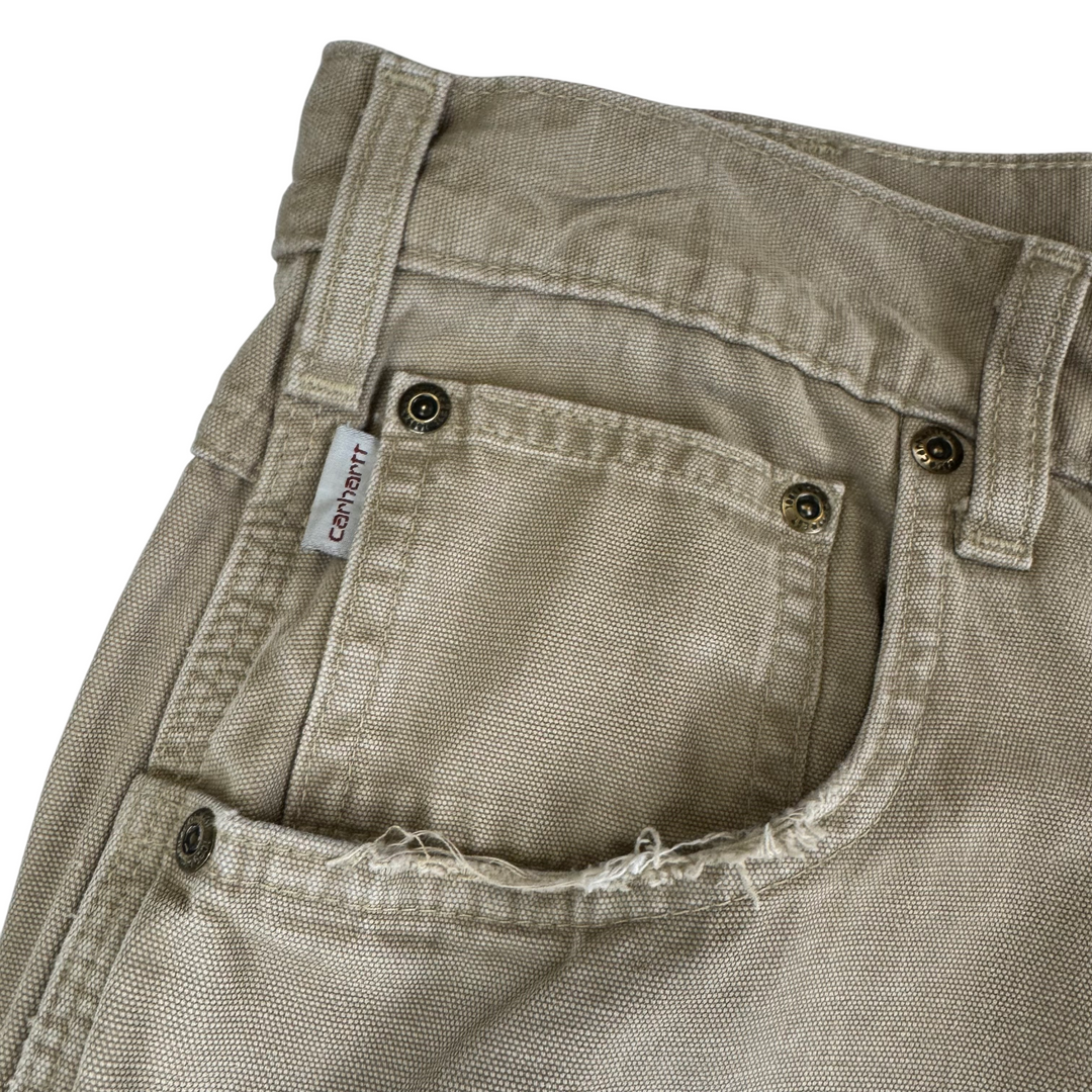 Carhartt Carpenter Workwear Trousers Beige Brown