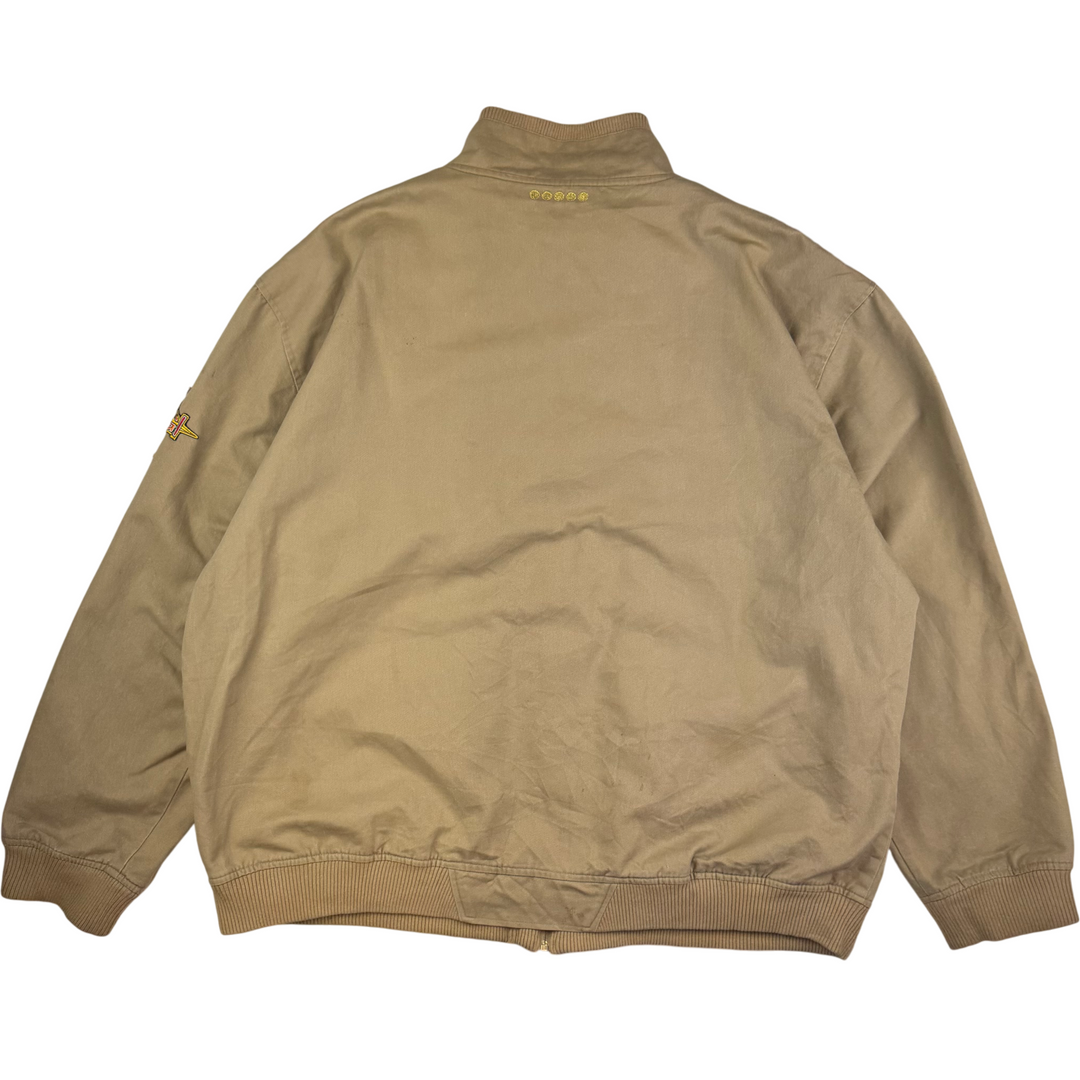 Vintage Coogi Military Style Embroidered Jacket Beige
