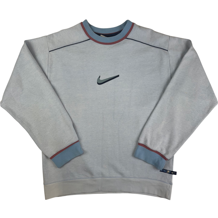 Nike 00's Athletica Swoosh Logo Sweatshirt Blue