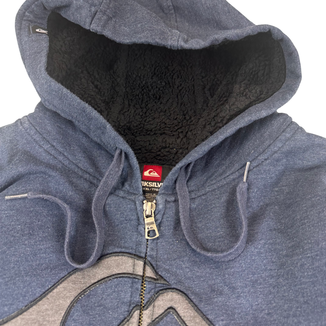 Quiksilver Full-Zip Fleece Lined Hooded Sweatshirt Navy