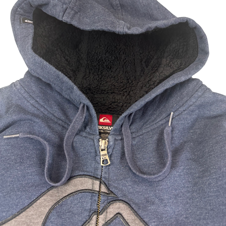 Quiksilver Full-Zip Fleece Lined Hooded Sweatshirt Navy