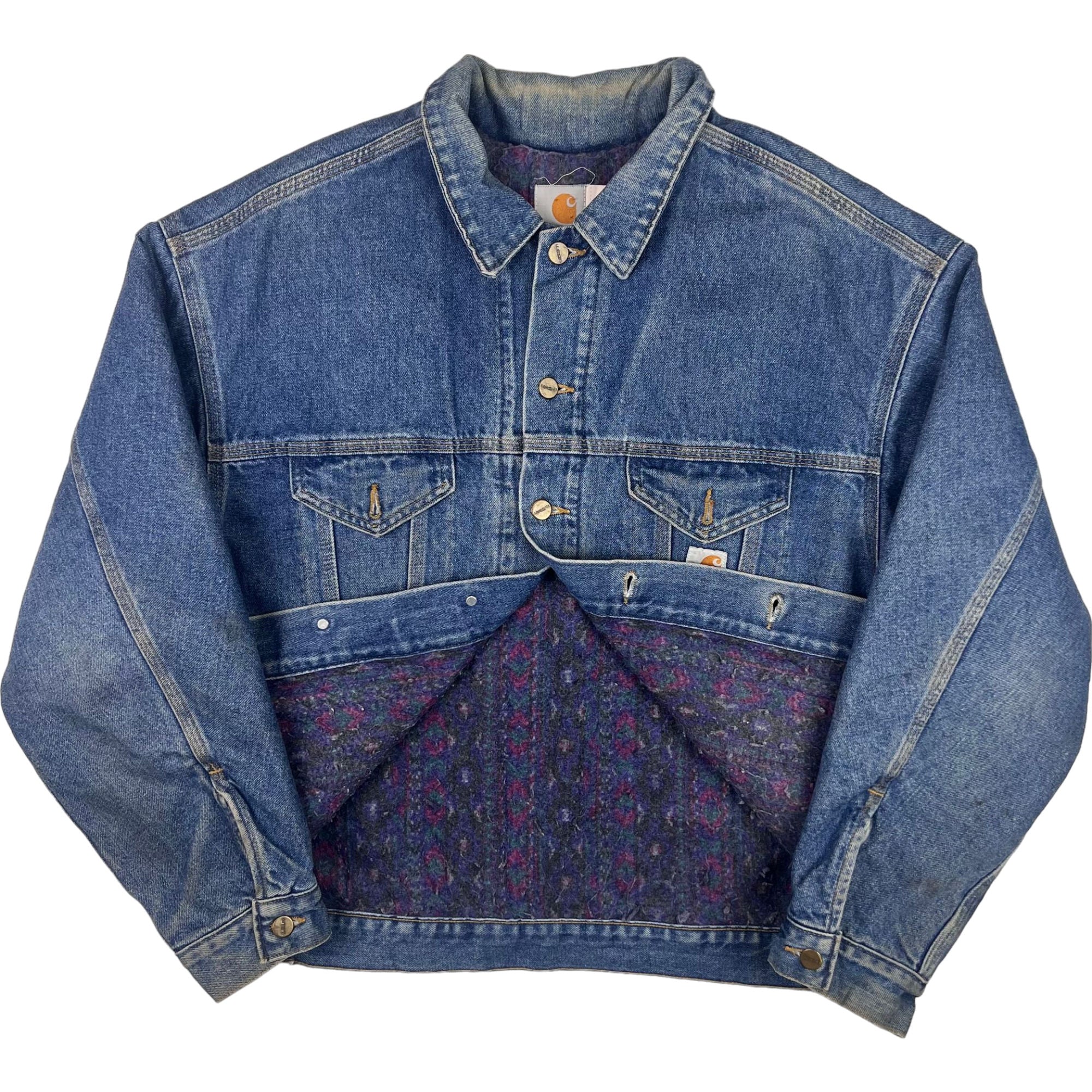 Carhartt Blankets deals Lined Denim Trucker Jacket