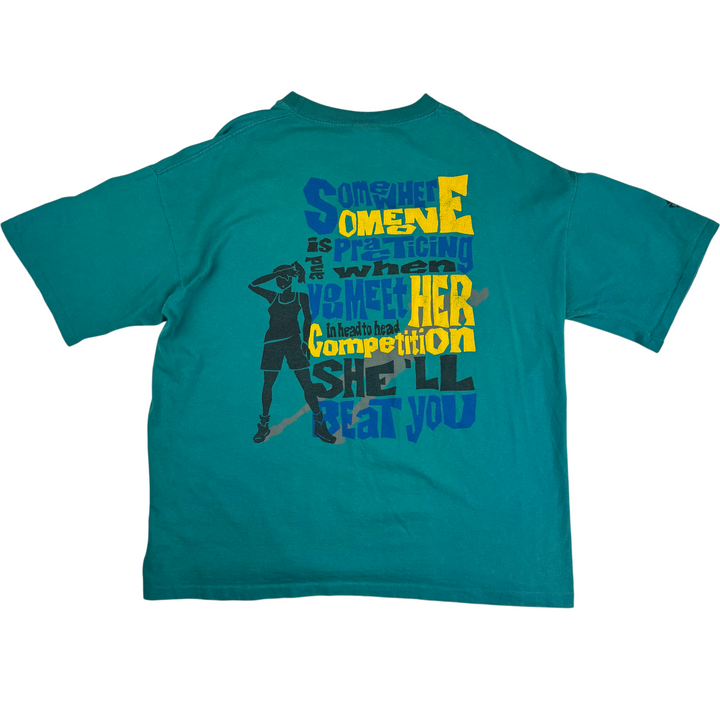 Vintage 90's Reebok Above The Rim Graphic T-shirt Teal