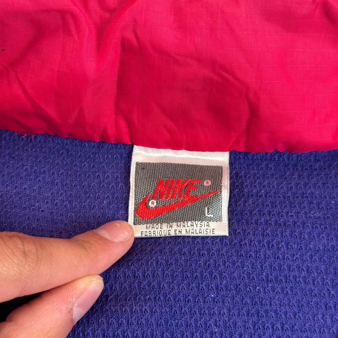 Vintage Nike 90's Full-Zip Track Jacket Blue Red