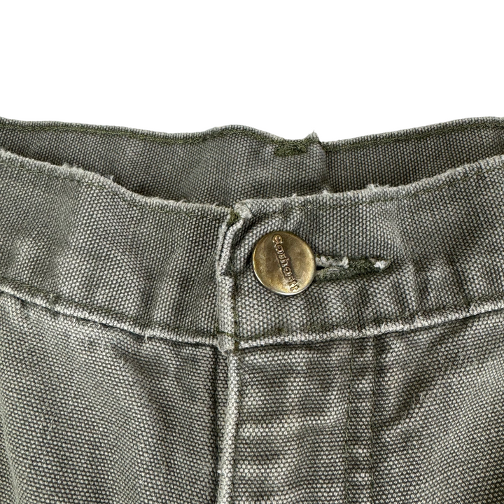 Carhartt Flannel Lined Carpenter Workwear Trousers Green