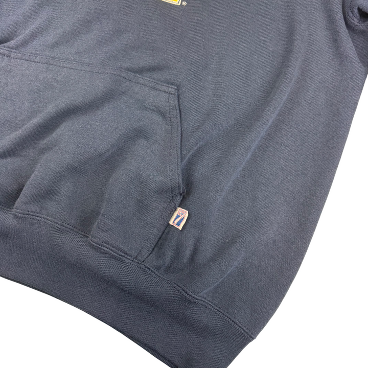 Vintage 90's Logo 7 Michigan Wolverines Pullover Hoodie navy