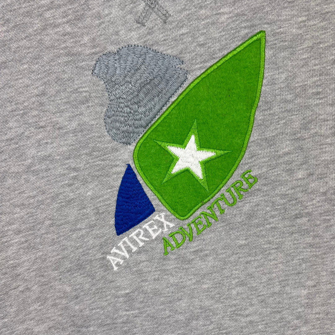 Vintage Avirex Adventure Embroidered Sweatshirt Grey