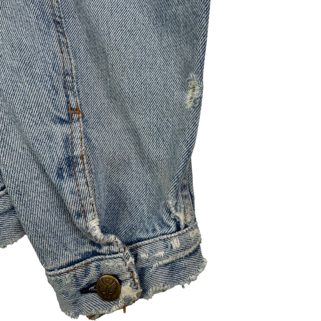 Avirex 90's Distressed Denim Jacket Blue