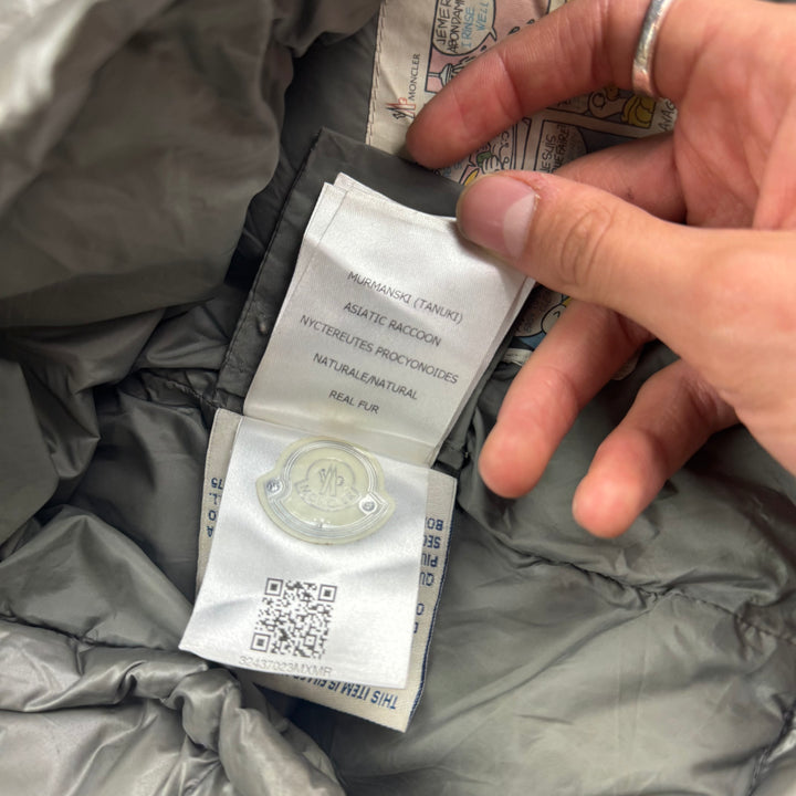 Moncler Quilted Down Puffer Jacket Grey Kids Aged 8