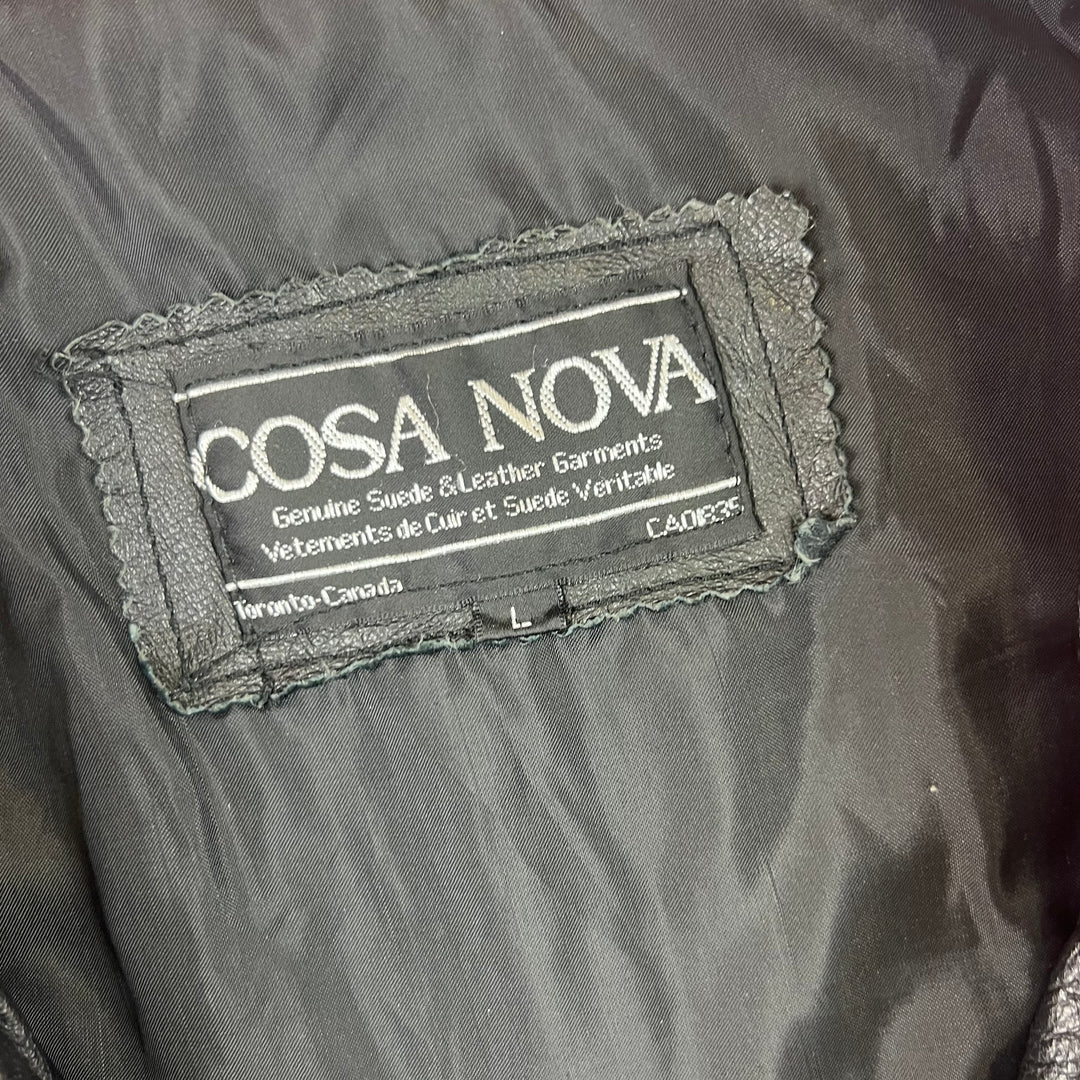 Vintage Cosa Nova Canada Leather Jacket Red White