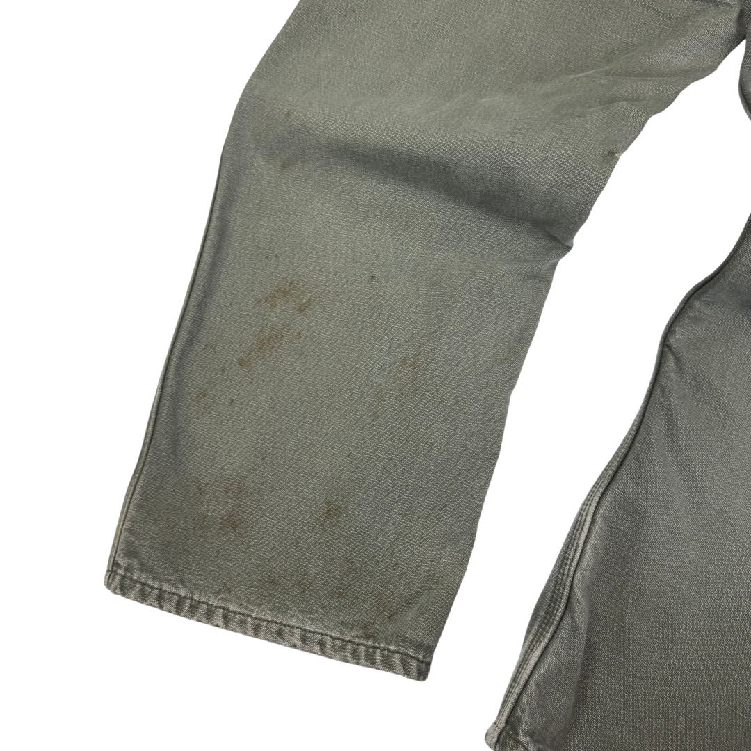 Carhartt Flannel Lined Carpenter Workwear Trousers Green