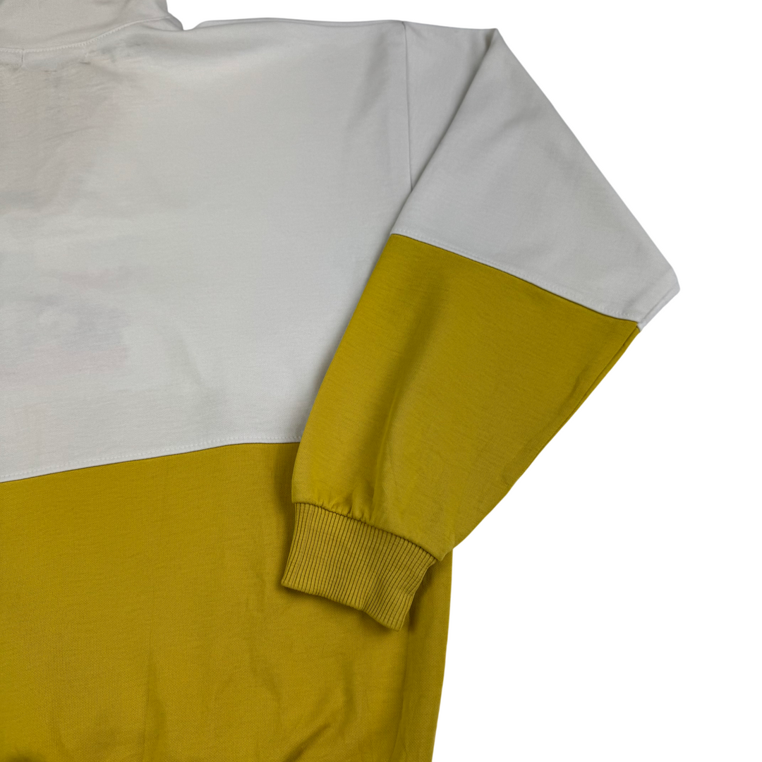 Vintage Cherokee 90's Half-Zip Sweatshirt White Yellow