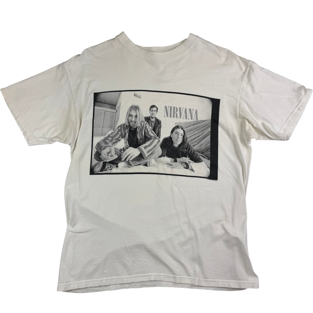 Vintage Nirvana Kurt Cobain 90's Band T-shirt White