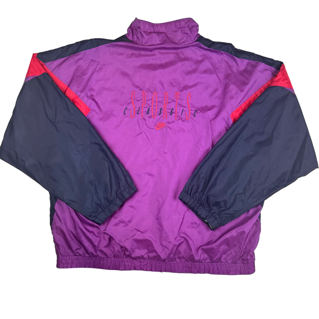 Vintage Nike 90's Sports Classic Full-Zip Track Jacket Purple