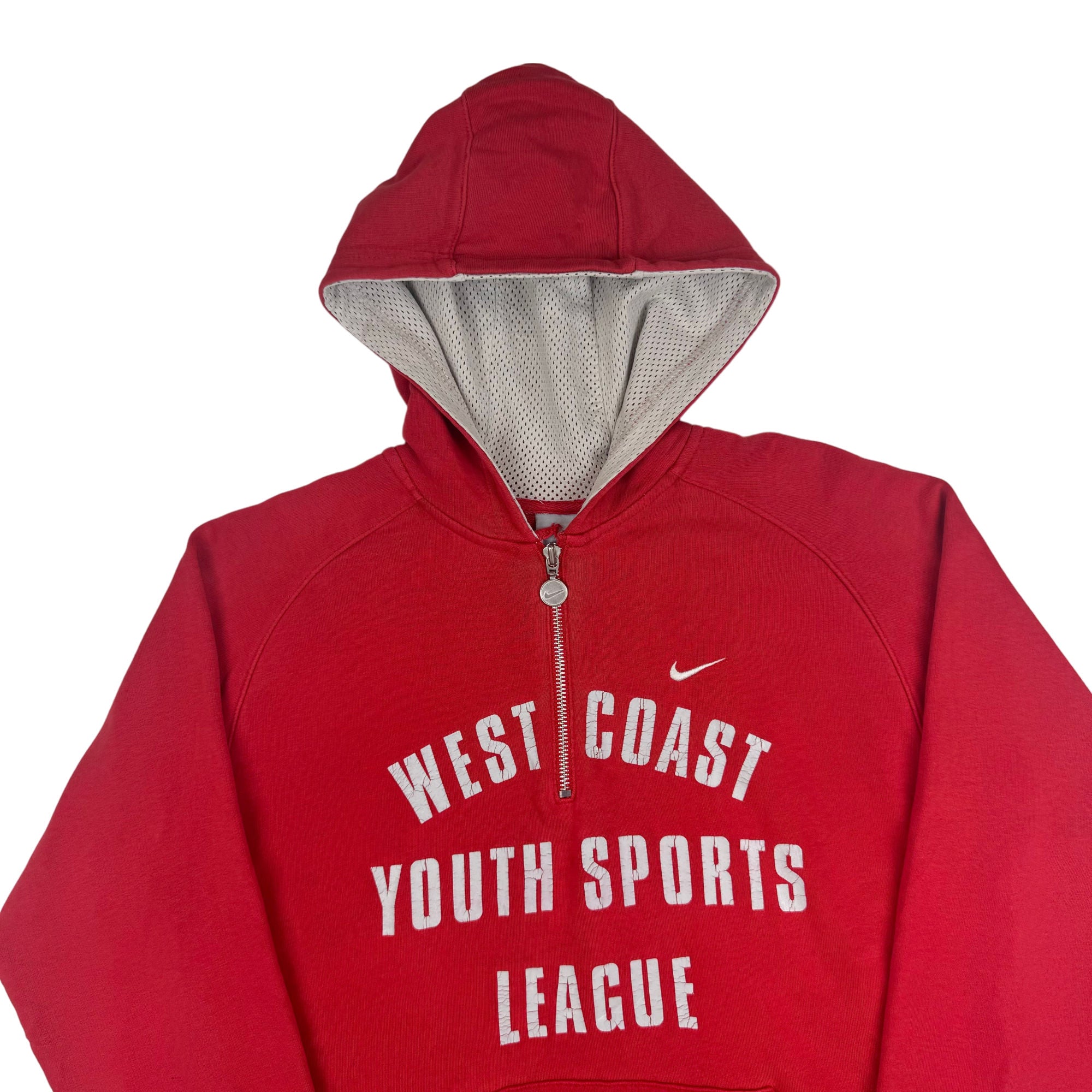 Nike 00 s West Coast Youth Sports League Quarter Zip Hoodie Red Bring It Back