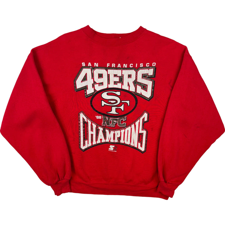 Vintage 80's Starter San Francisco 49ers NFC Champions Sweatshirt Red