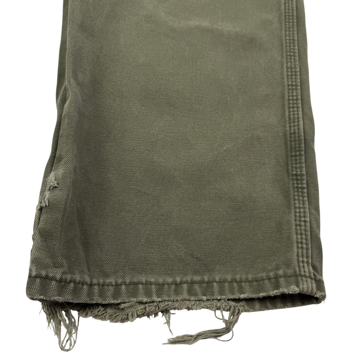 Dickies Carpenter Workwear Trousers Green Distressed