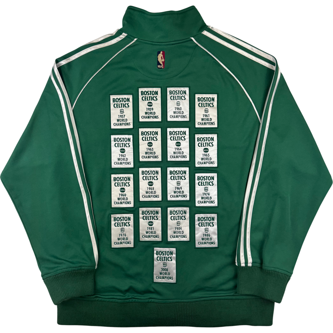 Adidas Boston Celtics NBA Championship 2008 Banner Warmup Jacket Green Rare