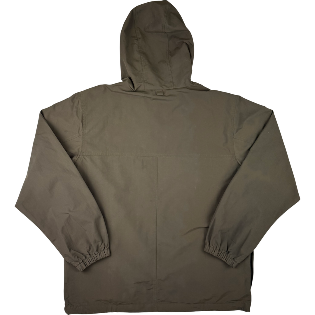 Carhartt Half-Zip Hooded Windbreaker Anorak Jacket Green