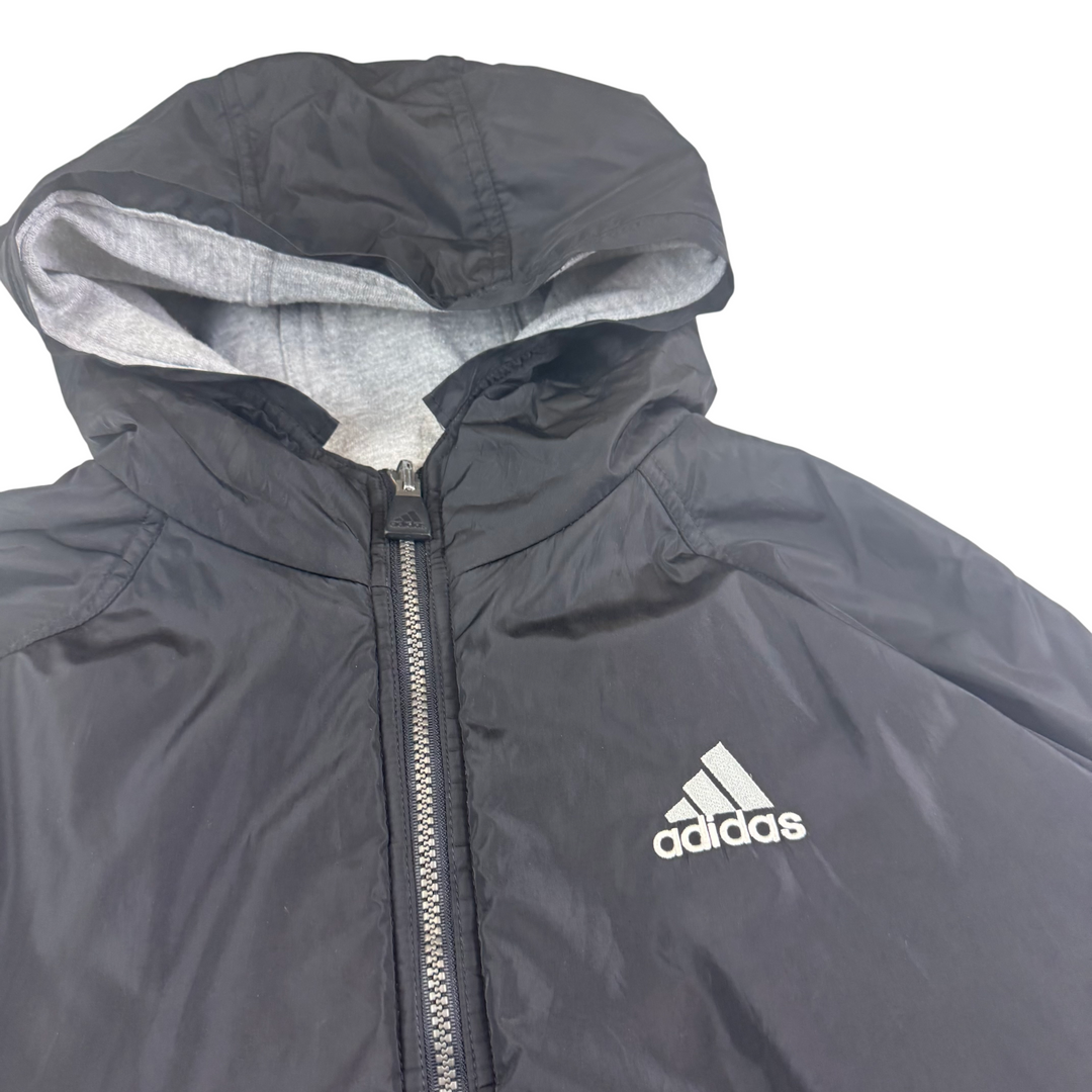 Adidas 90's Reversible Full-Zip Hooded Jacket Grey Black