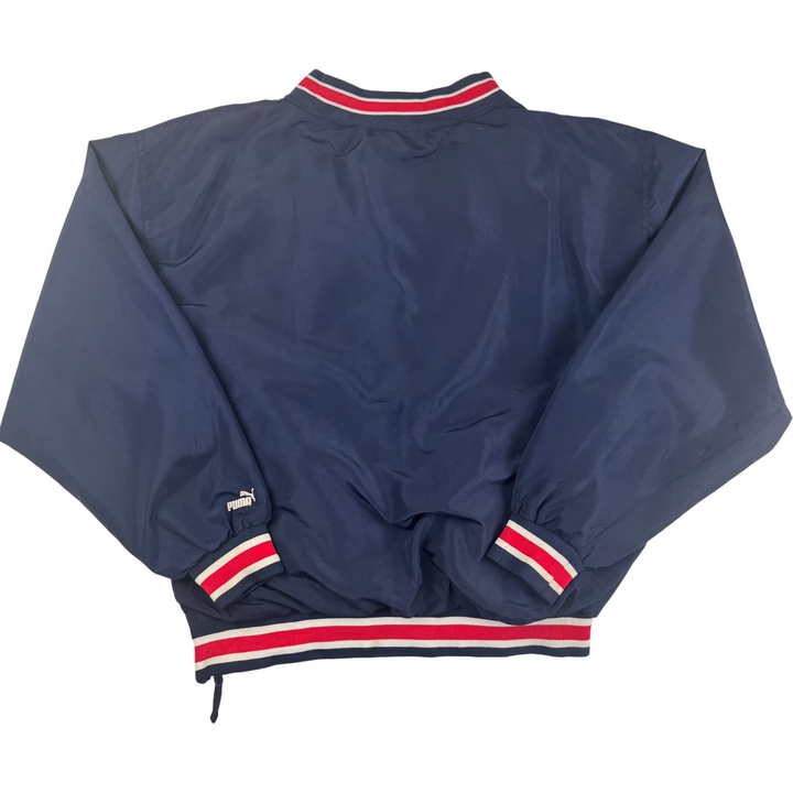 Puma NFL Patriots V-Neck Pullover Track Pro Sport Jacket Navy
