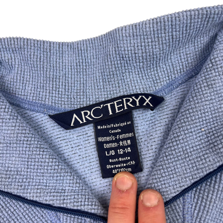 Arc'teryx Blue Waffle Texture Quarter-Zip Fleece