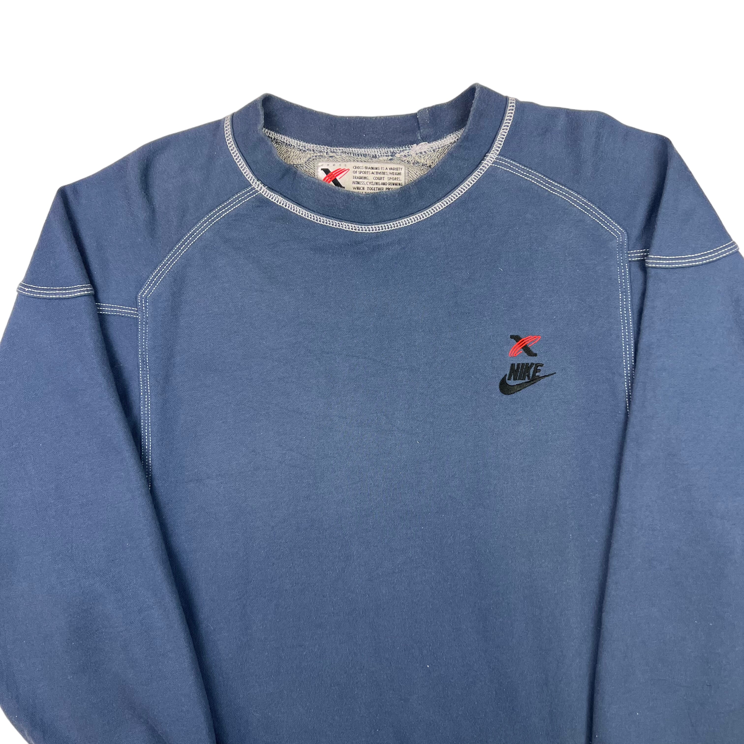 Vintage 90 s Nike x Cross Training Sweatshirt Navy Bring It Back